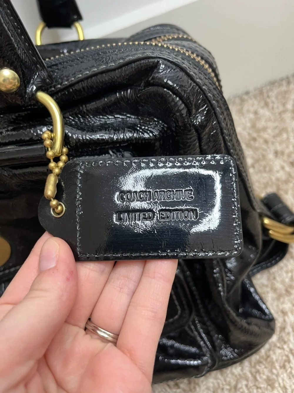 Coach Archive Limited Edition Patent Peyton Satchel 13051
